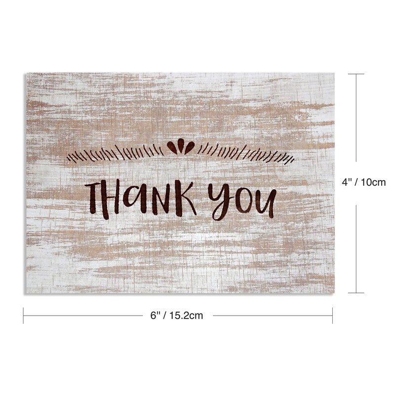 Toros.Store TOROS store 30 Pack Thank You Cards Set with Kraft Envelopes - 5 of Each Design - Perfect for Wedding Birthday Baby Shower Party Graduation - Image 3
